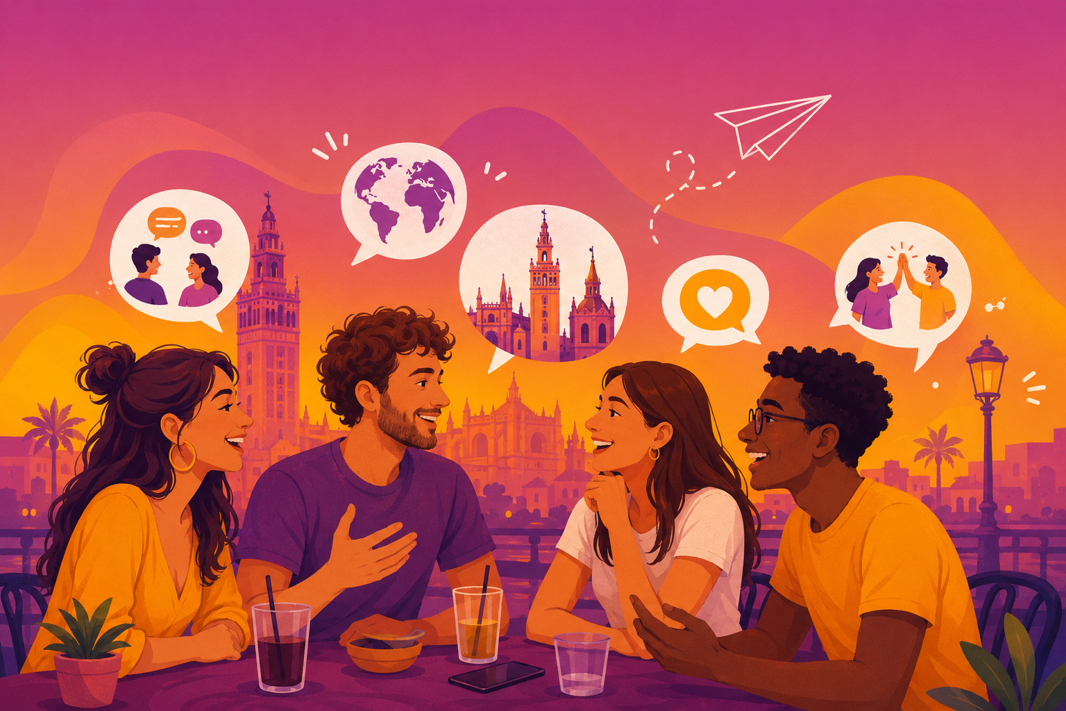 Aprender español en un intercambio de idiomas en Sevilla