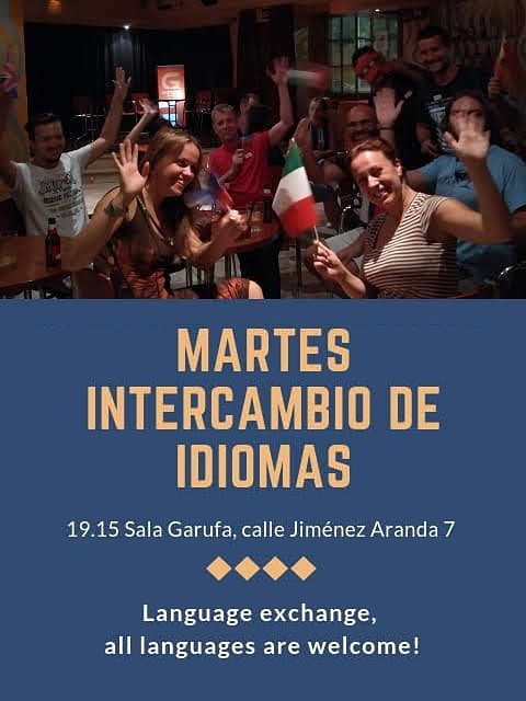 intercambio de idiomas sevilla nervión bar garufa calle jiménez aranda