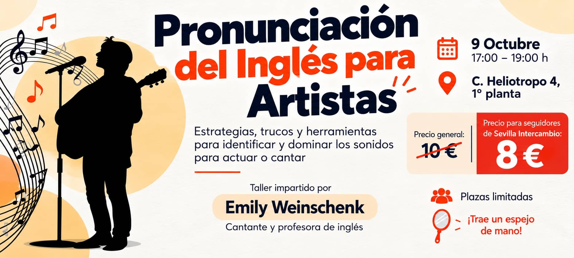 taller pronunciación inglés para artistas sevilla
